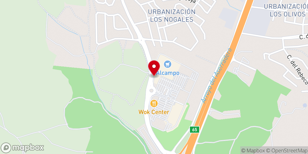 Map showing location of Alcampo Abadia Descarga de mercancias