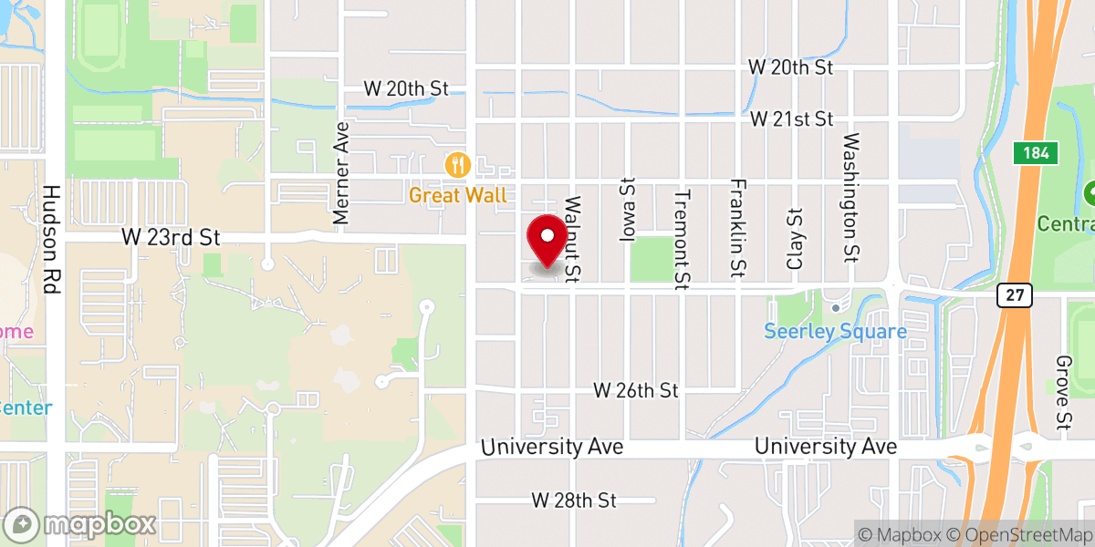 Map showing location of Brammer Memorial Center