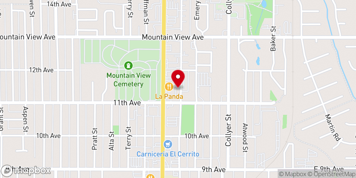 Map showing location of Casa de Dios