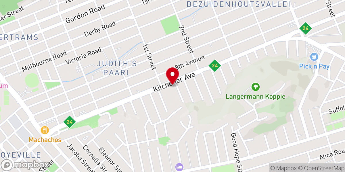 Map showing location of Holy Angels Catholic Church