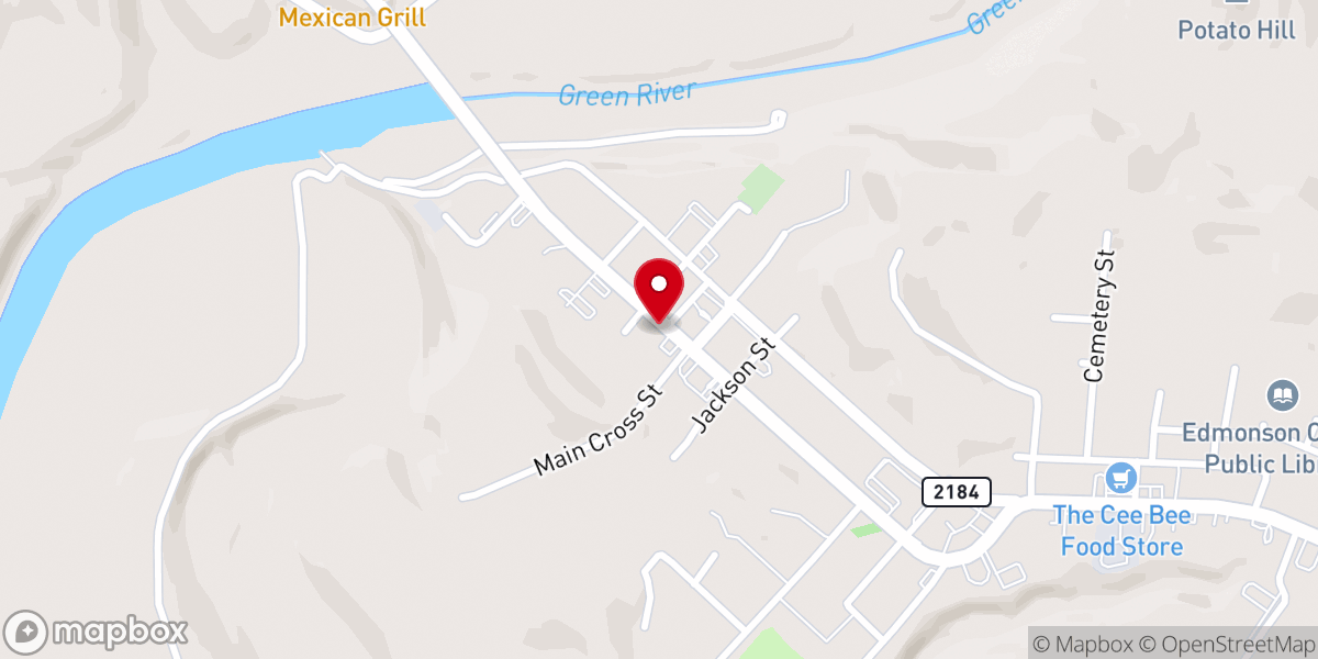 Map showing location of St John's Thrift Store and Food Pantry