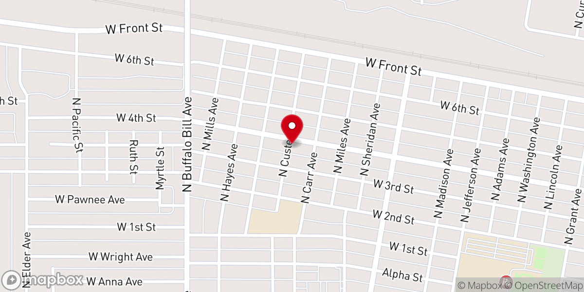 Map showing location of North Platte Restoration Branch of Jesus Church