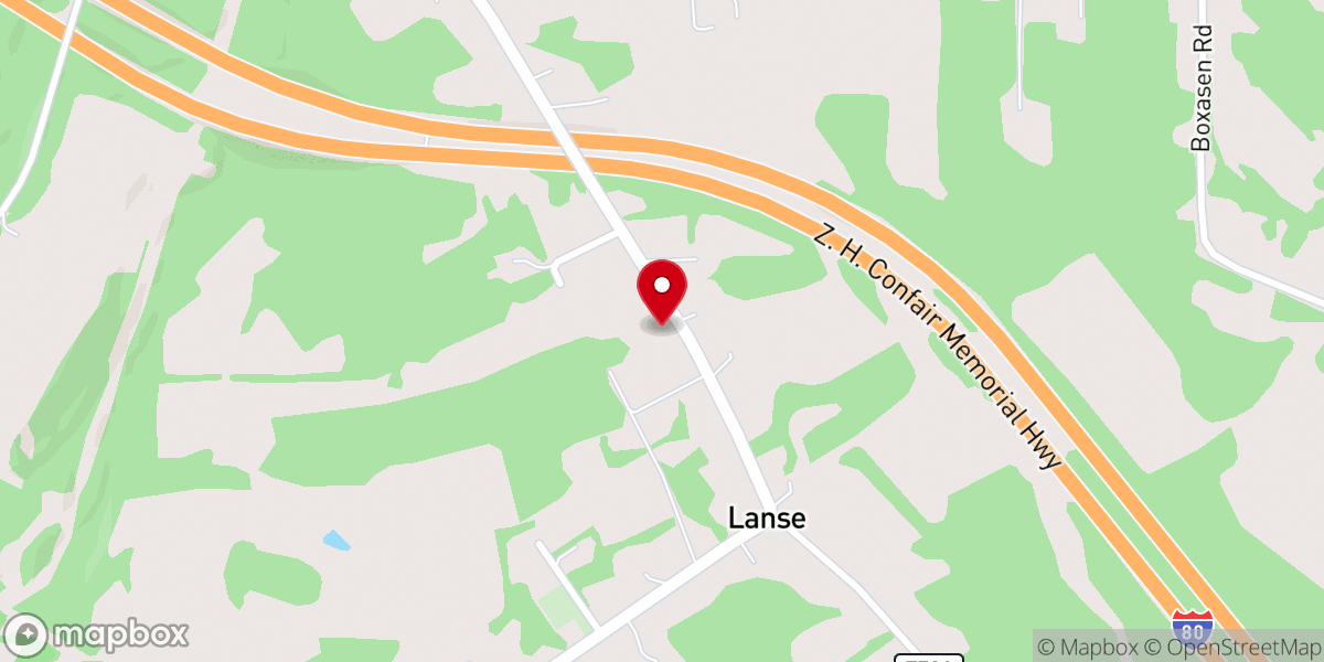 Map showing location of Holy Trinity Lutheran Church