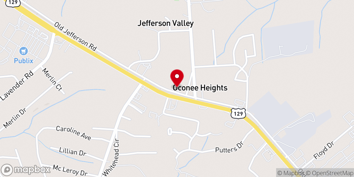 Map showing location of Sarepta Baptist Association