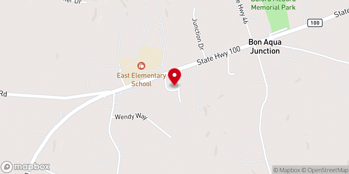 Map showing location of East Hickman United Methodist