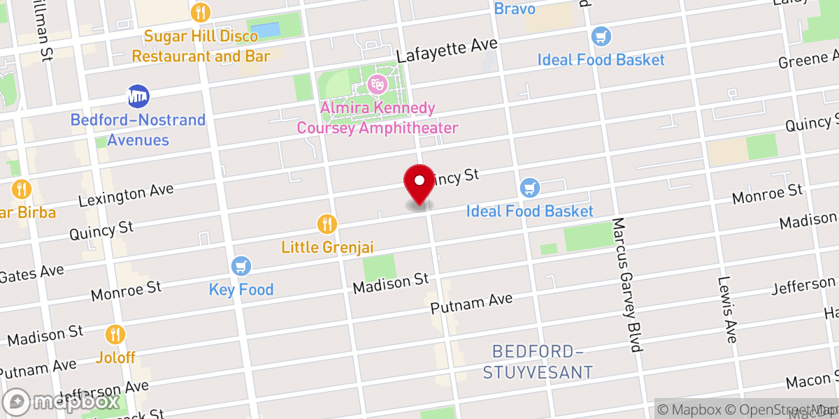 Map showing location of Parsons Temple