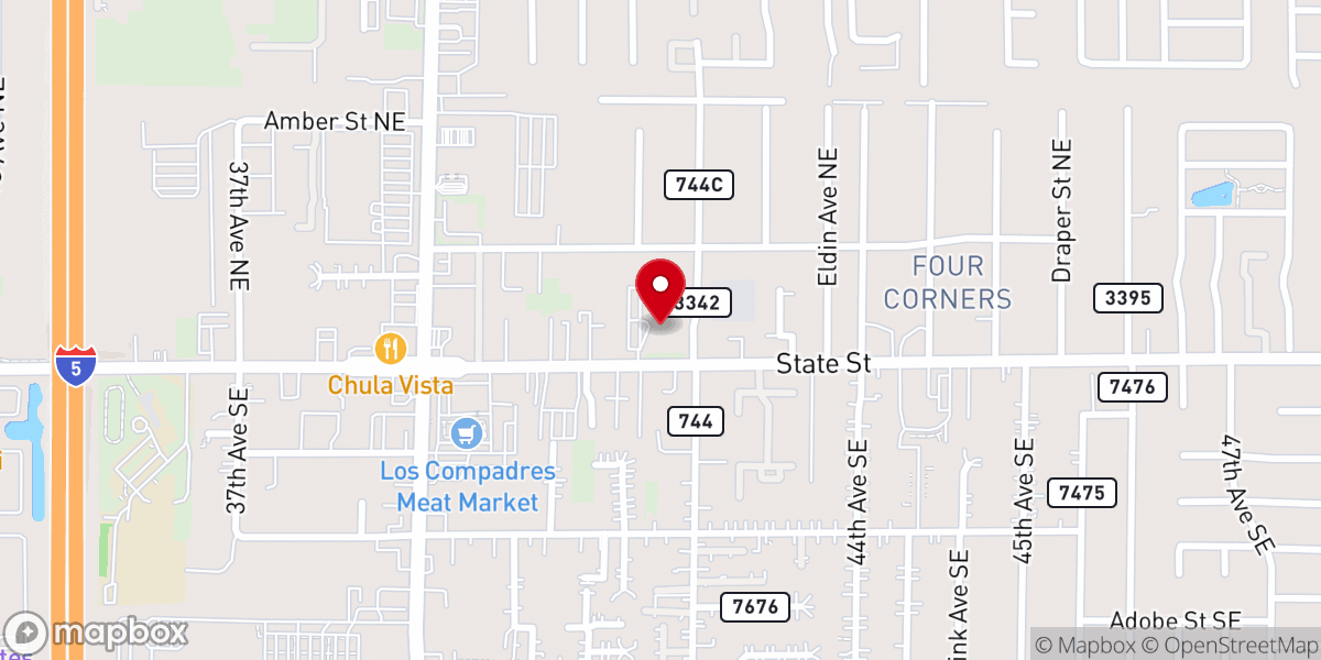 Map showing location of Grace Baptist Church