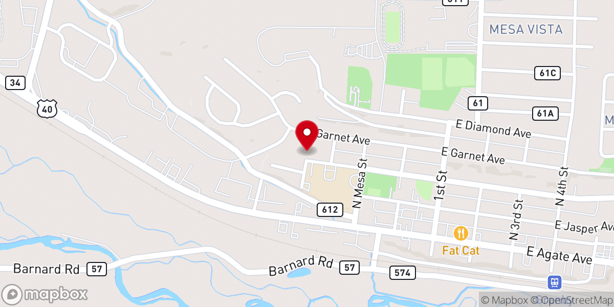 Map showing location of Grand River Assembly of God