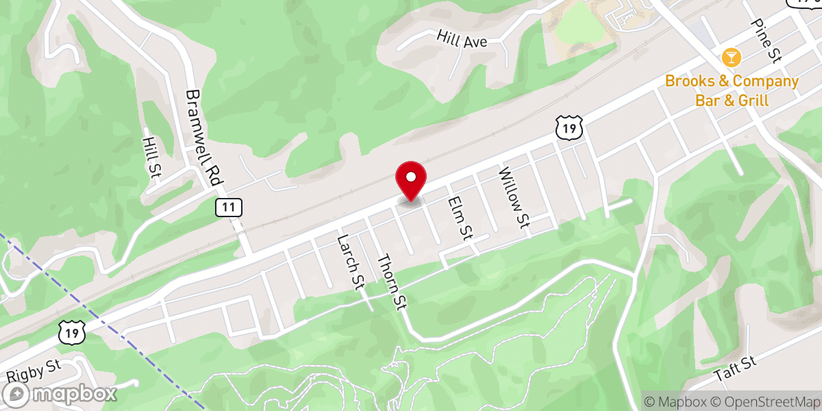Map showing location of Church of the Nazarene