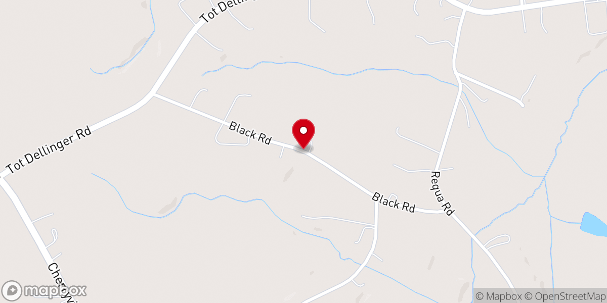 Map showing location of Flint Rock Baptist Church