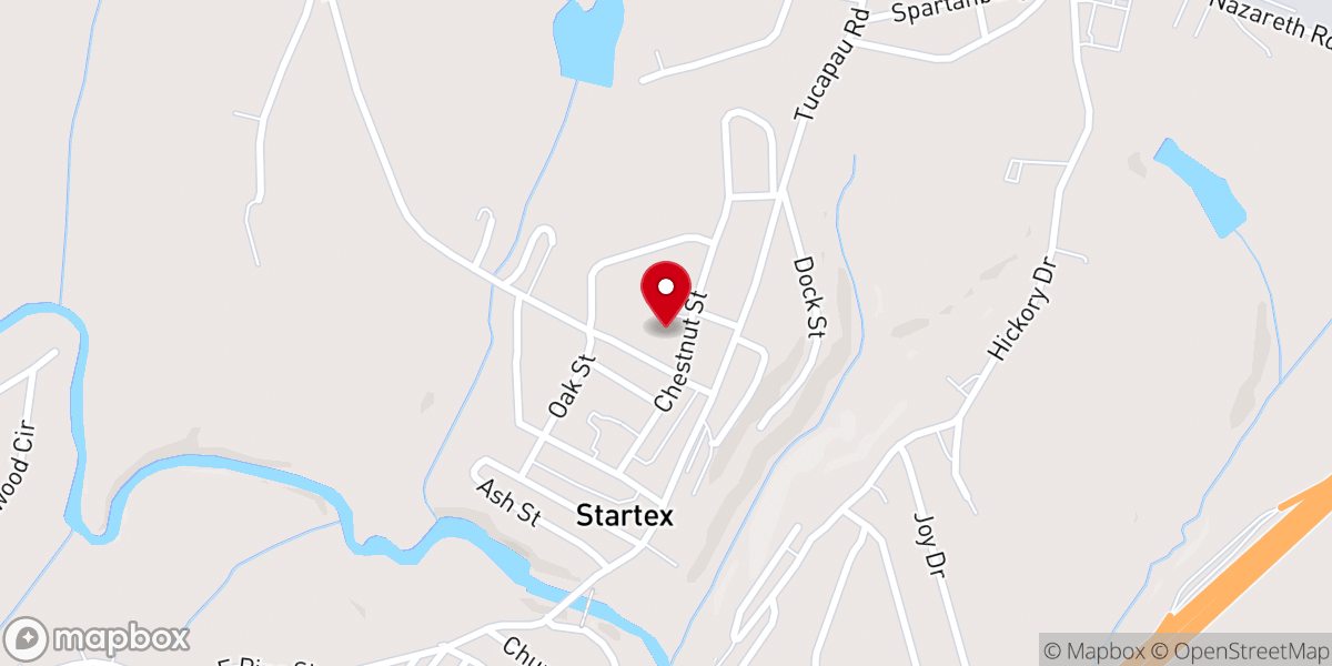 Map showing location of Vineyard Church