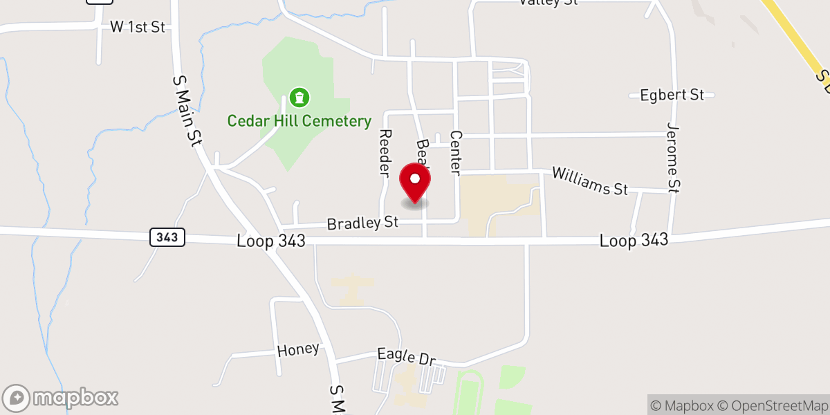Map showing location of West Union Faith Ministry