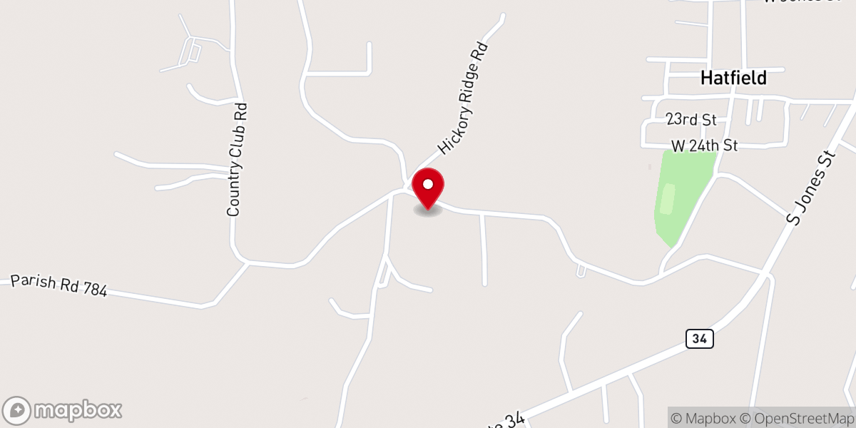 Map showing location of South Winnfield Baptist Church