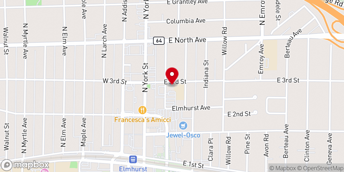 Map showing location of Immanuel Lutheran Church