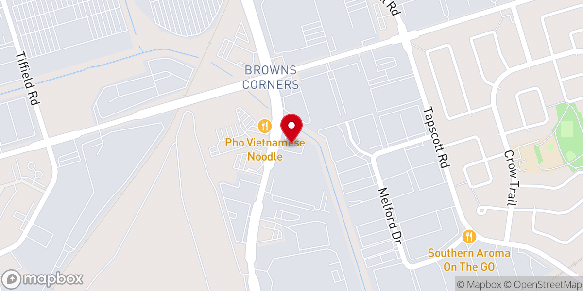 Map showing location of Ethiopian Evangelical Church in Toronto