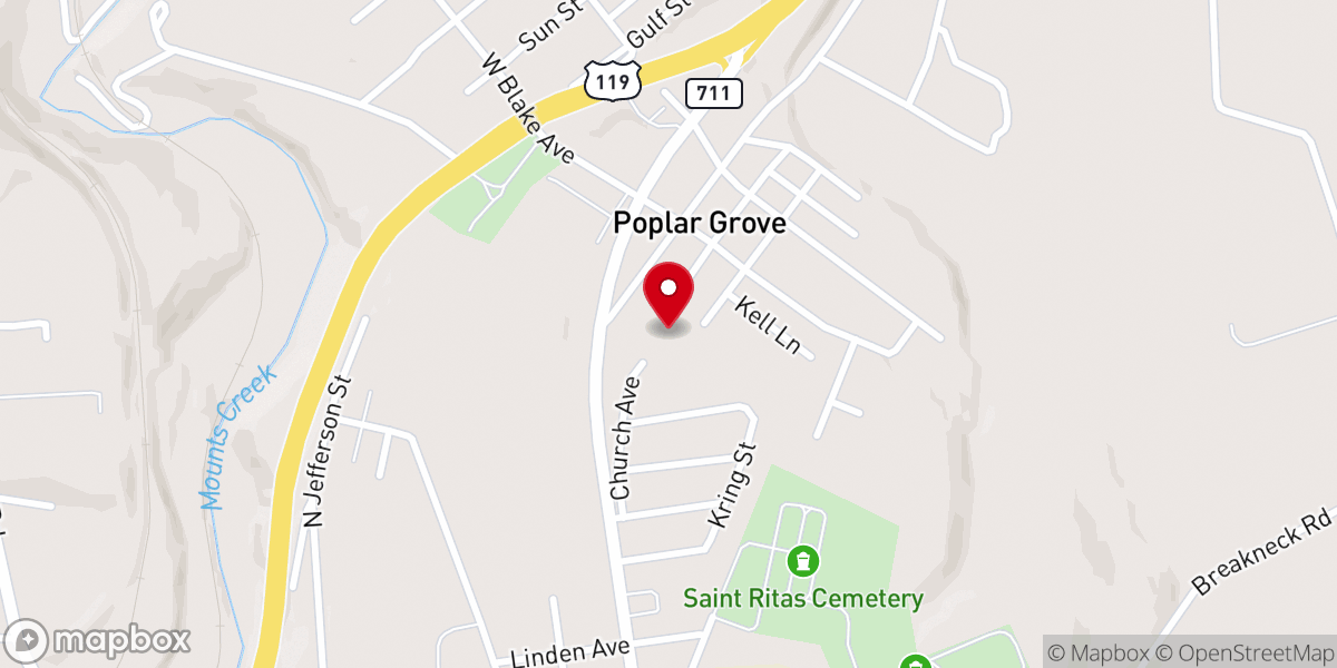 Map showing location of Church of the Open Door