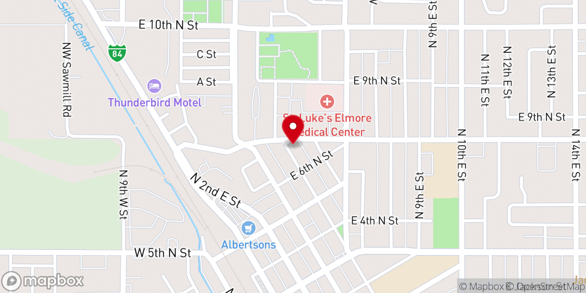 Map showing location of Iglesia Bautista de Mountain Home