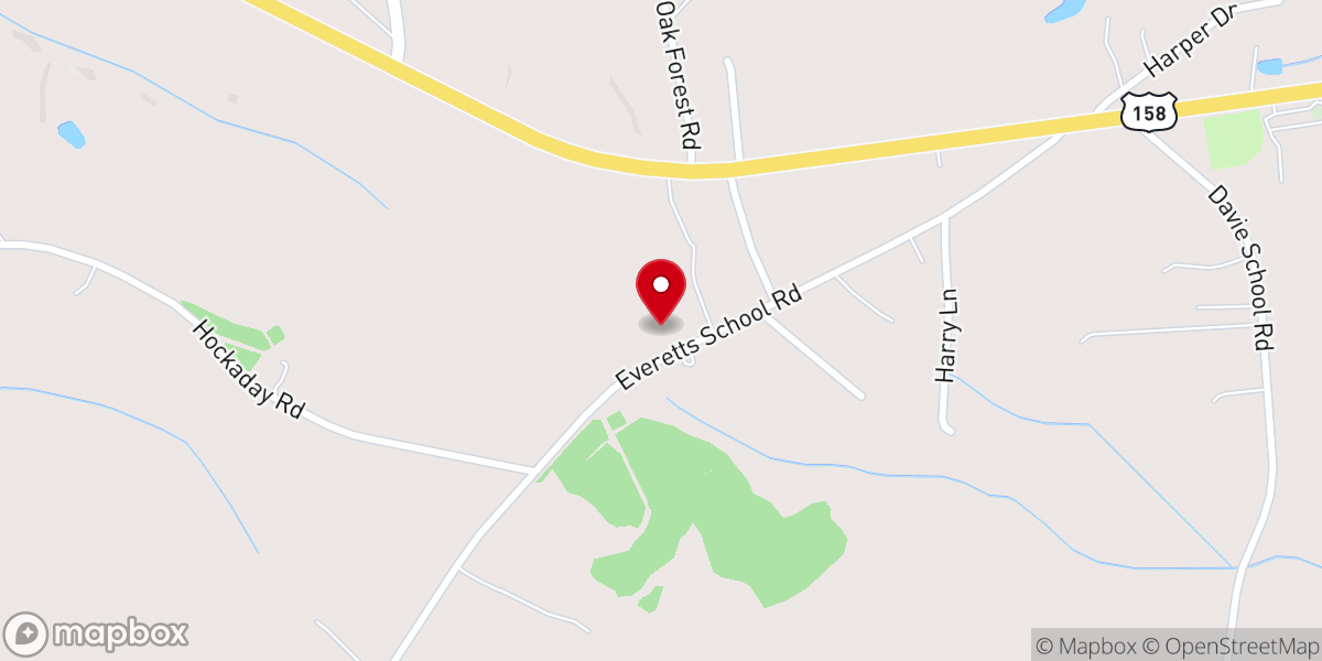 Map showing location of Carter's Chapel Baptist Church