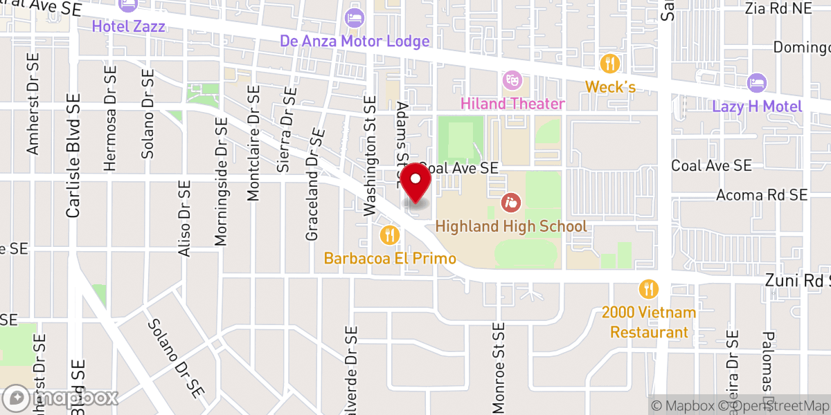Map showing location of Praise Chapel New Mexico