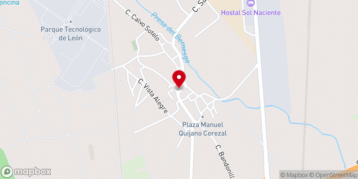 Map showing location of Iglesia de Armunia