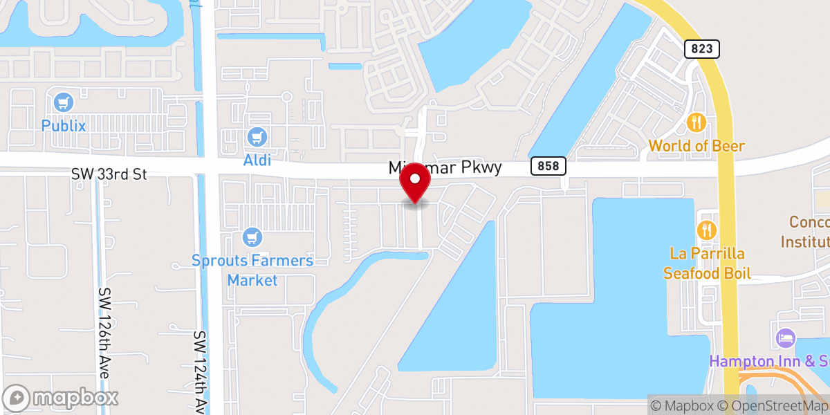 Map showing location of Latter Rain Family Worship Center