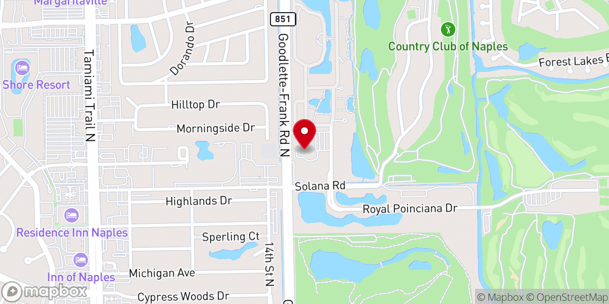 Map showing location of Faith Lutheran Church