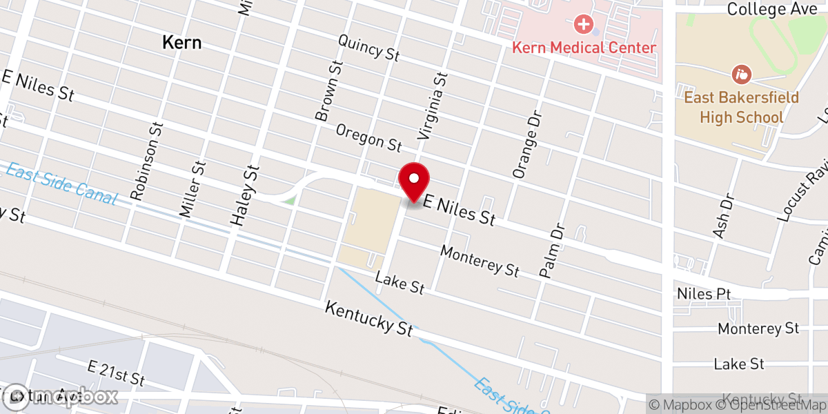 Map showing location of Vanguard Community Center