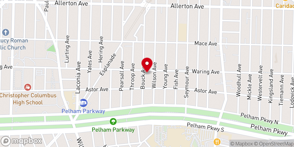 Map showing location of Bronx Penguin Sanctuary