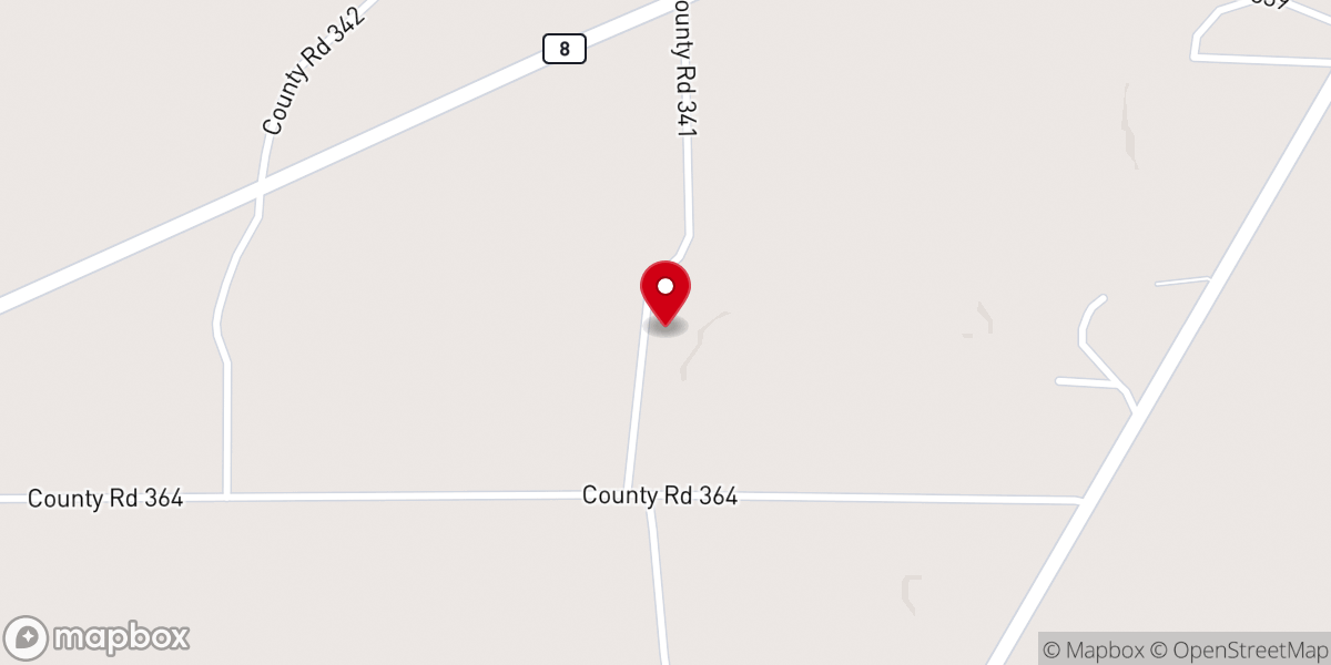 Map showing location of Pleasant Hill Baptist Church