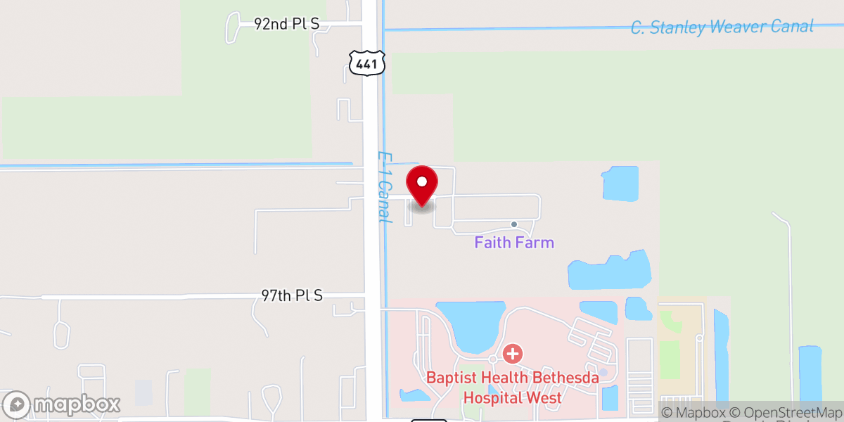 Map showing location of Faith Farm Christian Residential Treatment Center