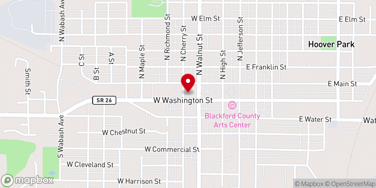 Map showing location of Grace Methodist Church