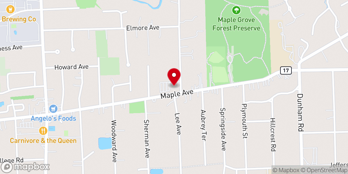 Map showing location of Downers Grove Seventh-day Adventist Church