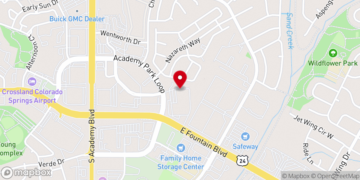 Map showing location of Springs First Church of the Nazarene
