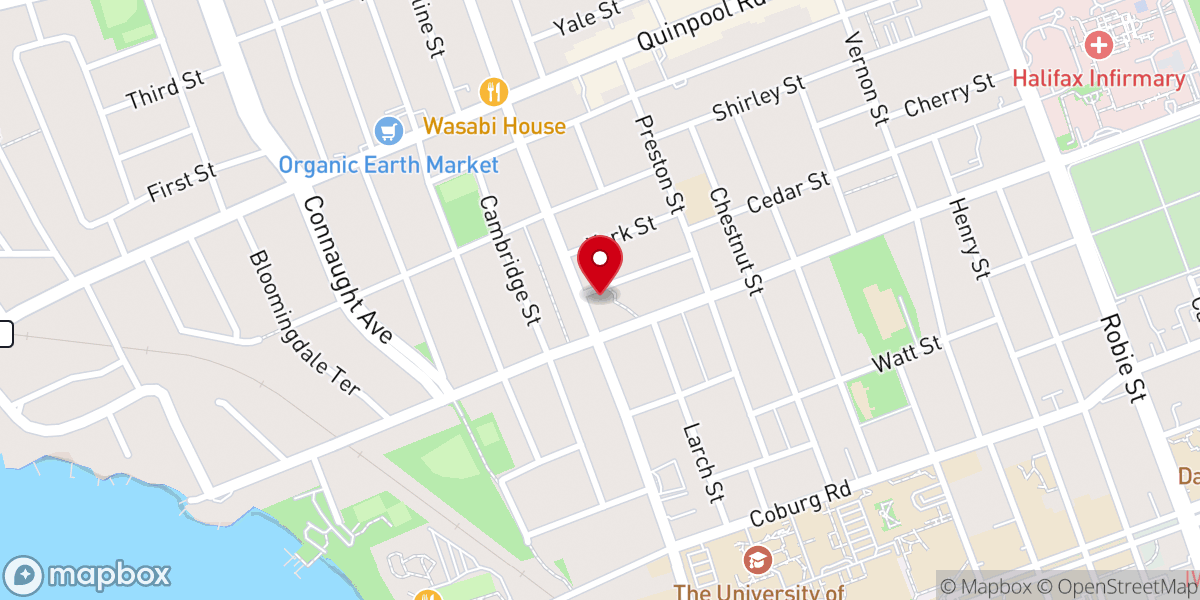 Map showing location of St. Thomas Aquinas & Canadian Martyrs Church