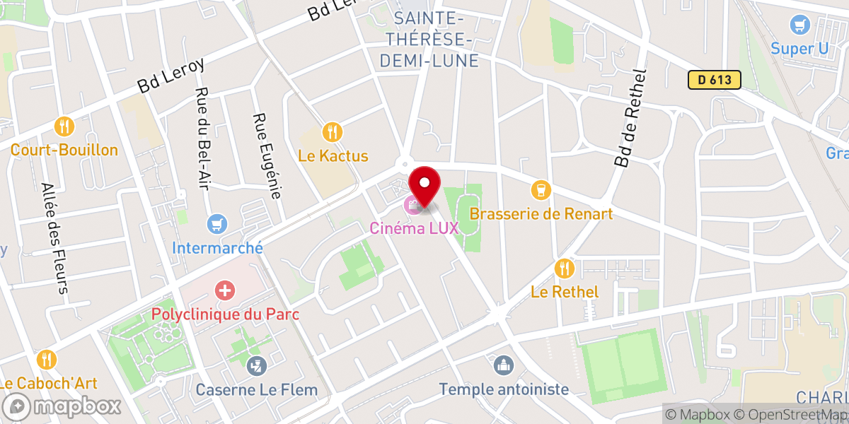 Map showing location of Église Sainte-Thérèse
