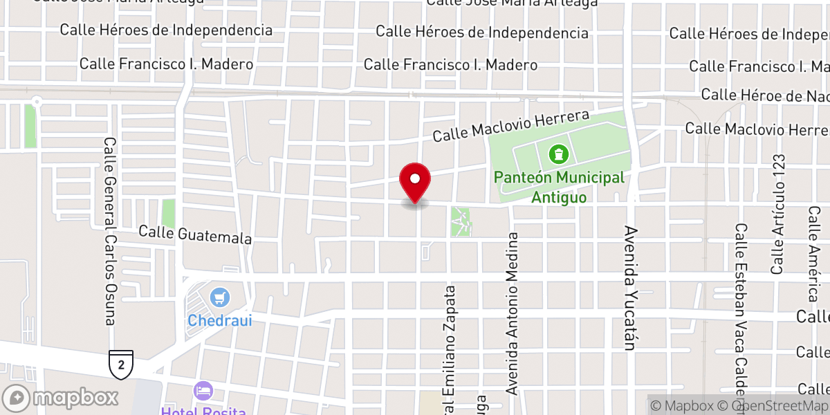 Map showing location of Iglesia Ortodoxa de Santa Elena y San Constantino