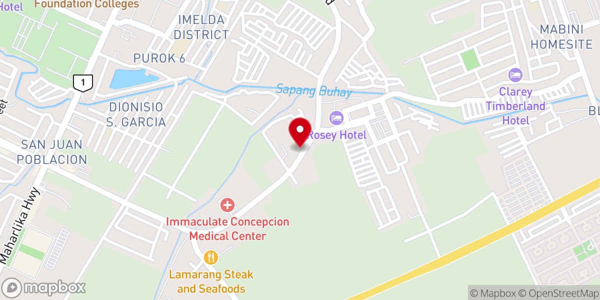 Map showing location of Jesus Is Alive Cabanatuan City