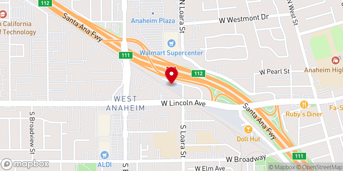 Map showing location of Anaheim House of Prayer