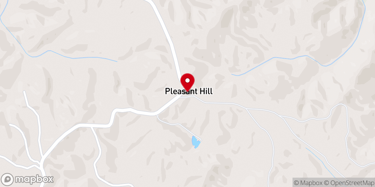 Map showing location of Pleasant Hill Church
