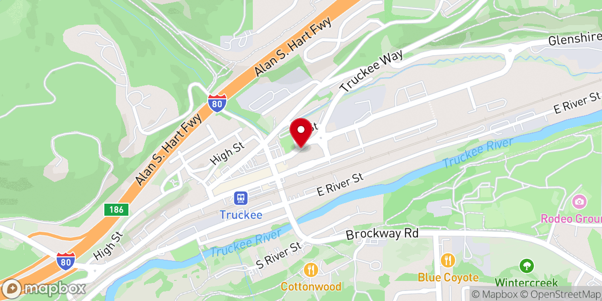 Map showing location of Truckee Lutheran Presbyterian