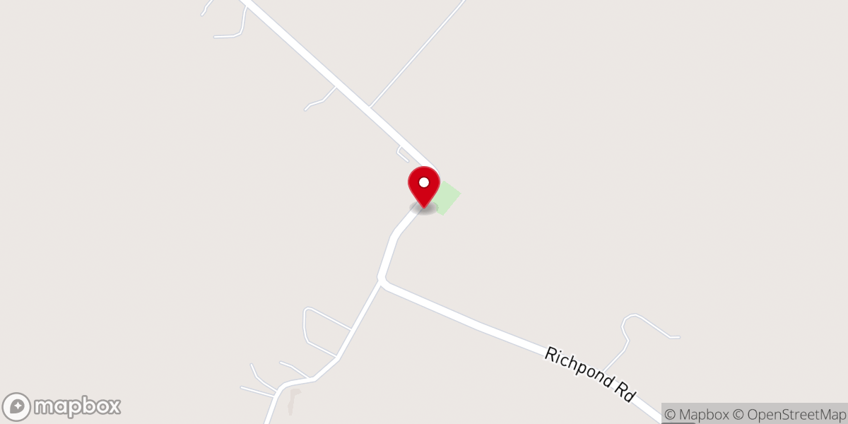 Map showing location of Richpond First Baptist Church