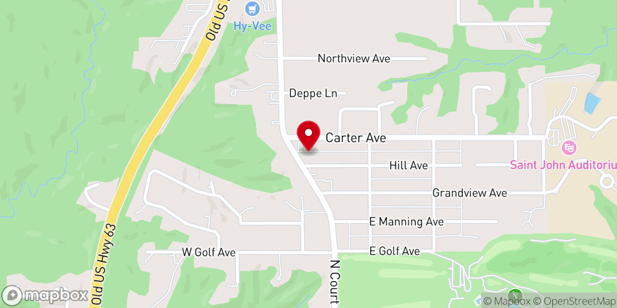 Map showing location of First Church of the Nazarene