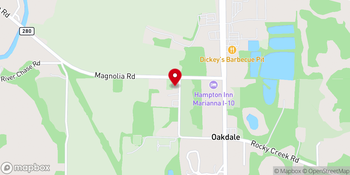 Map showing location of Marvin Chapel Free Will Baptist