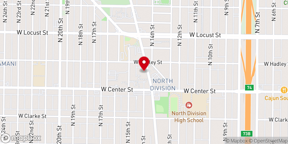Map showing location of Williams Temple