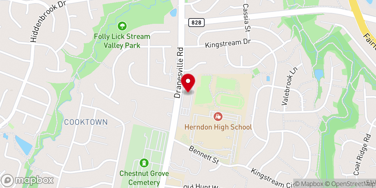 Map showing location of Capital Presbyterian Herndon