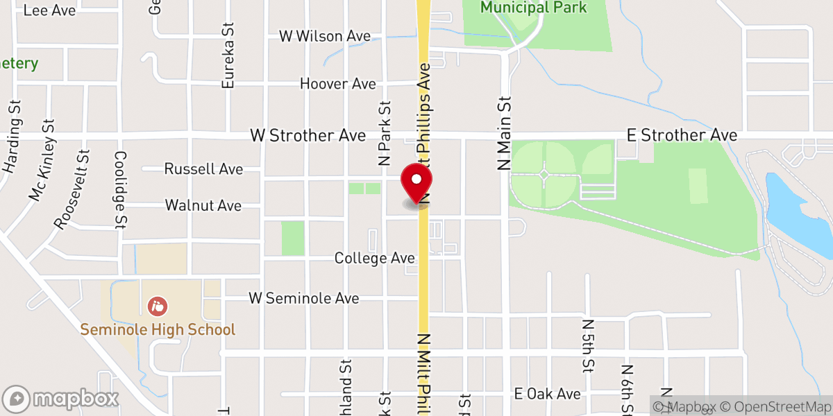 Map showing location of First Pentecostal Holiness Church