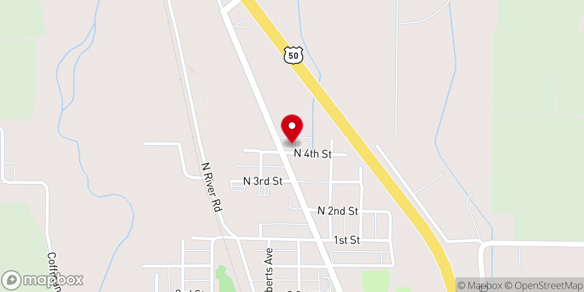Map showing location of Olathe First Assembly of God