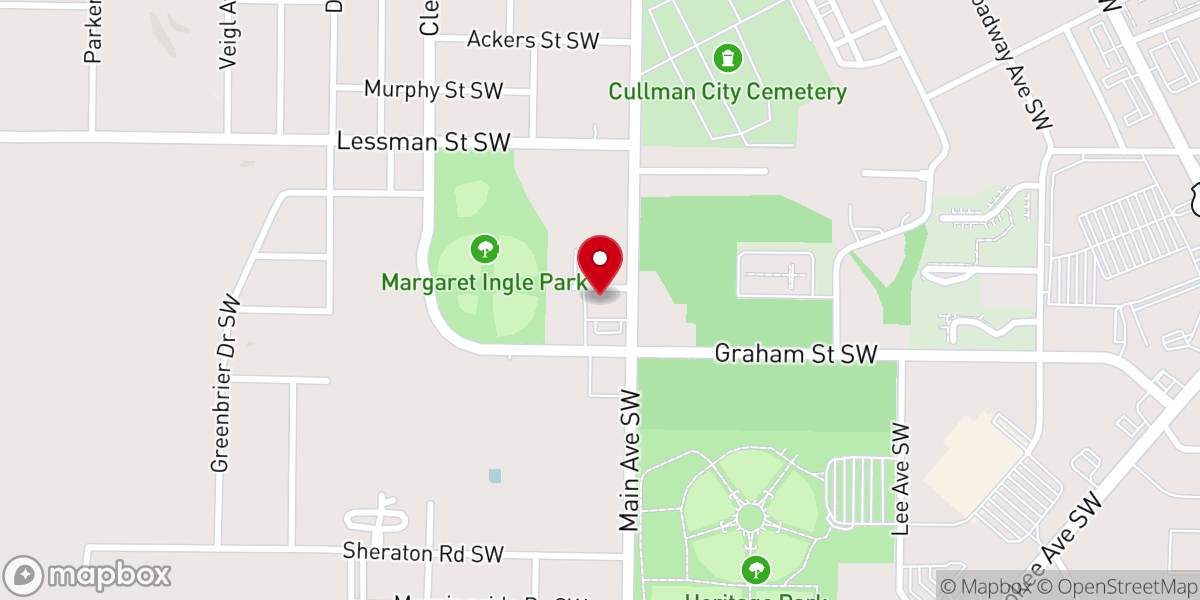 Map showing location of Grace Chapel Community Church