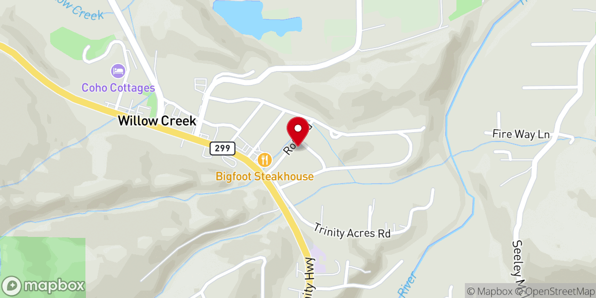 Map showing location of Church of Nazarene