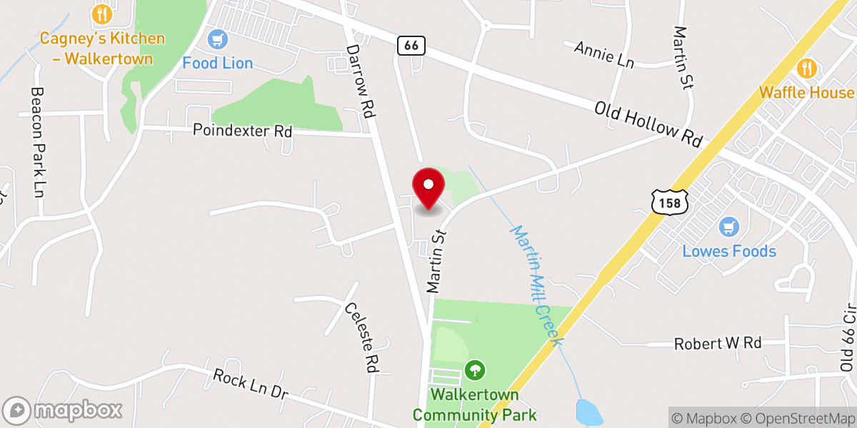 Map showing location of Morris Chapel United Methodist Church